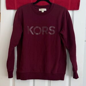Michael Kors Women's Burgundy Crew Neck Sweater
